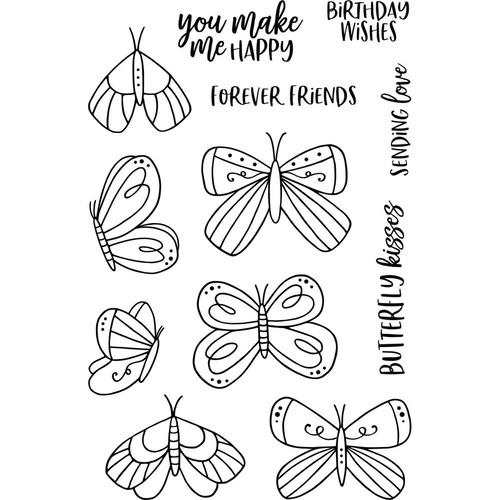 Jane's Doodles Stamp Doodle Butterflies