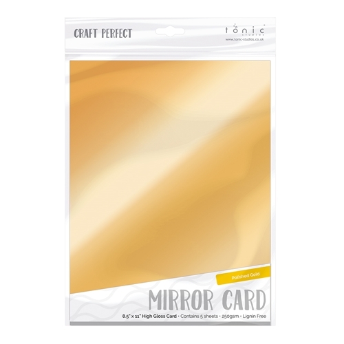 Craft Perfect Polished Gold High Gloss A4 Mirror Cardstock