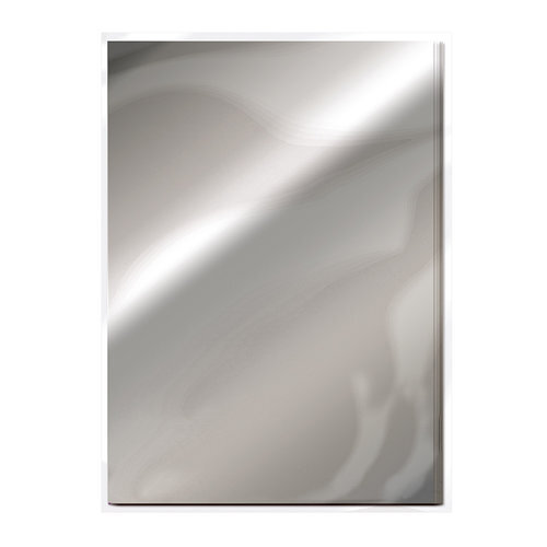 Craft Perfect Chrome Silver A4 High Gloss Mirror Cardstock
