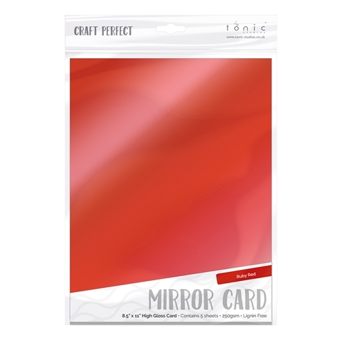 Craft Perfect Ruby Red A4 High Gloss Mirror Cardstock