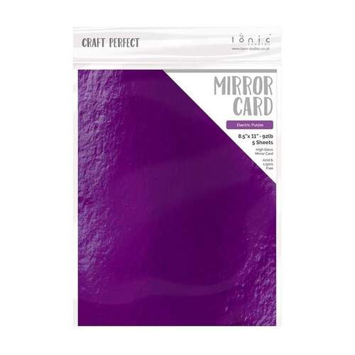 Craft Perfect Electric Purple A4 High Gloss Mirror Cardstock