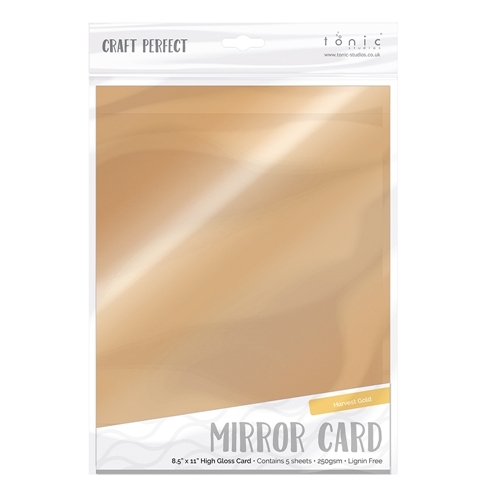 Craft Perfect Harvest Gold A4 High Gloss Mirror Cardstock