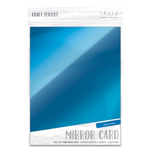 Craft Perfect Cardstock - Imperial Blue High Gloss Mirror 