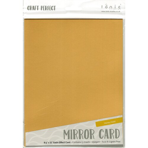 Craft Perfect Honey Gold A4 Satin Mirror Cardstock