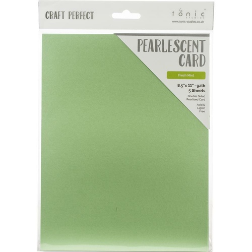 Craft Perfect Cardstock - Fresh Mint Pearlescent 