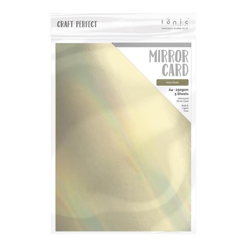 Craft Perfect Inca Gold A4 Iridescent Mirror Cardstock