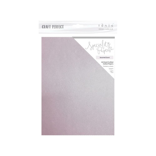 Craft Perfect Cardstock - Seashell Sand Hand Crafted Cotton Paper
