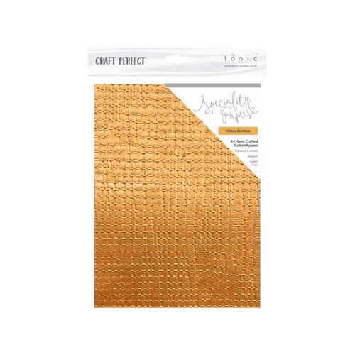 Craft Perfect Yellow Bamboo A4 Hand Crafted Cotton Paper