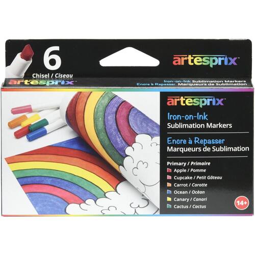 Artesprix Iron-On-Ink Primary Sublimation Markers