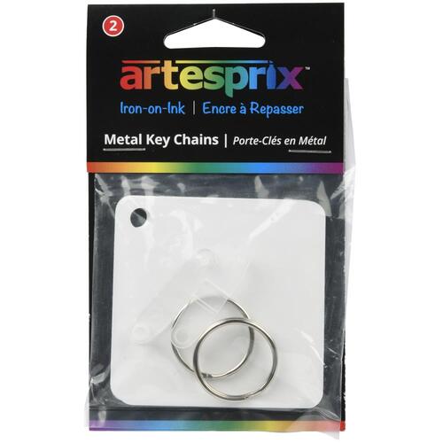 Artesprix Iron-On-Ink White Metal Key Chain