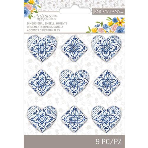 K&Company Antique Garden Garden Tile Hearts