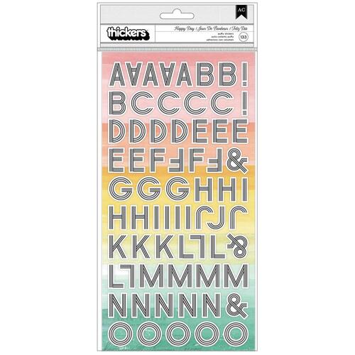 Heidi Swapp Sun Chaser Happy Day Alphabet Puffy Thickers Stickers