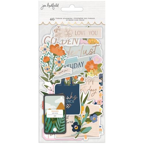 Jen Hadfield Live & Let Grow Phrases Ephemera Cardstock Die-Cuts