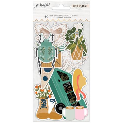 Jen Hadfield Live & Let Grow Icons Ephemera Cardstock Die-Cuts