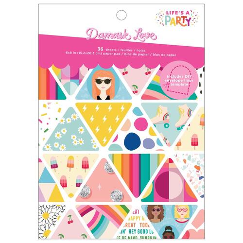 Damask Love Life's a Party 6x8" Paper Pad