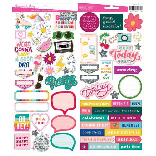 Damask Love Life's a Party Accents & Phrases Cardstock Stickers