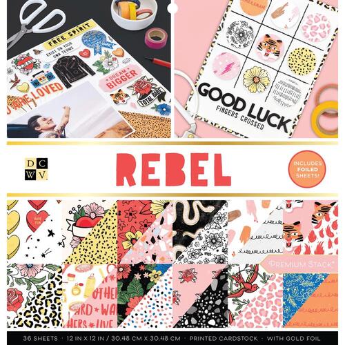 DCWV Rebel 12" Cardstock Stack