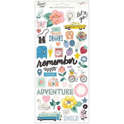 Maggie Holmes Round Trip Accents & Phrases Cardstock Stickers