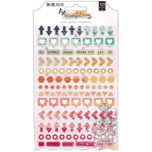 BoBunny Beautiful Things Puffy Stickers