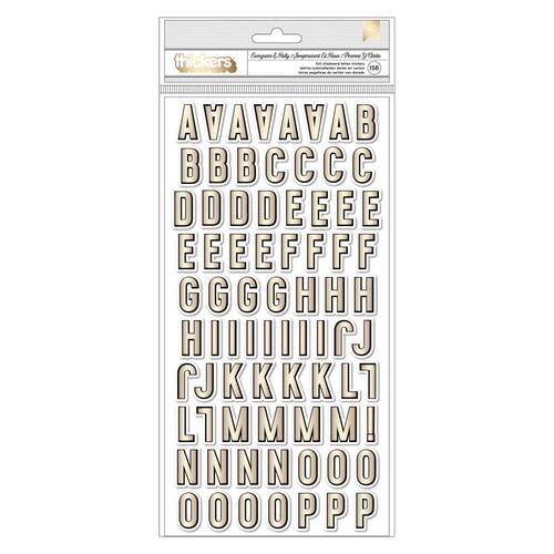 Vicki Boutin Evergreen & Holly Alpha Foil Chipboard Letters Thickers Stickers