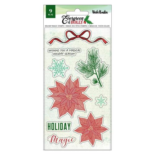 Vicki Boutin Evergreen & Holly Holiday Magic Stamp