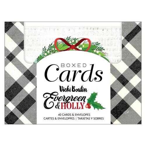 Vicki Boutin Evergreen & Holly A2 Cards with Envelopes