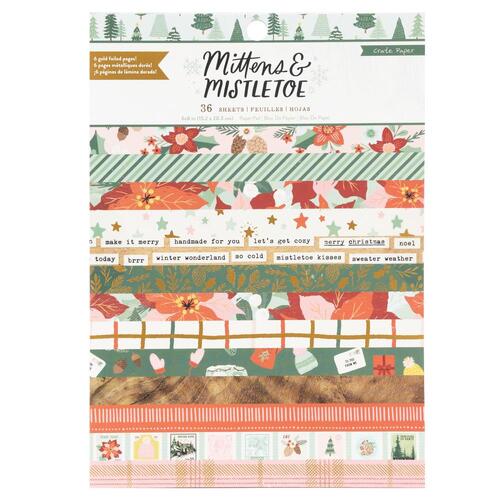 Crate Paper Mittens & Mistletoe 6x8" Paper Pad