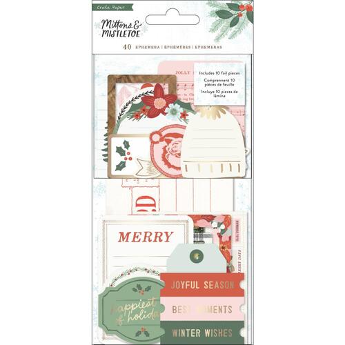 Crate Paper Mittens & Mistletoe Journaling Ephemera Die-Cuts