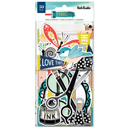 Vicki Boutin Print Shop Journaling Ephemera Embellishments