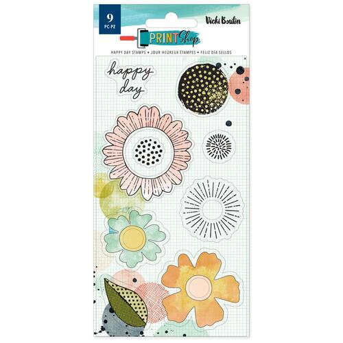 Vicki Boutin Print Shop Happy Day Clear Stamps