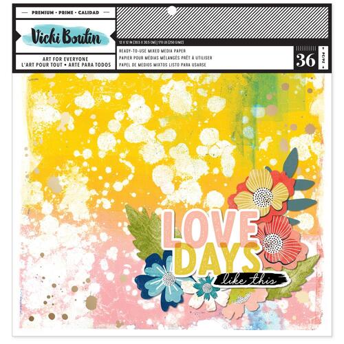 Vicki Boutin Print Shop 12" Mixed Media Painted Background Paper Pack