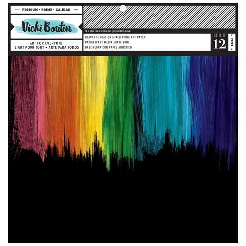 Vicki Boutin 12" Black Foundation Mixed Media Art Paper Pad