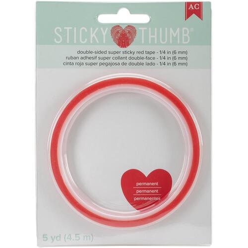 Sticky Thumb 6mm Double Sided Super Sticky Red Tape