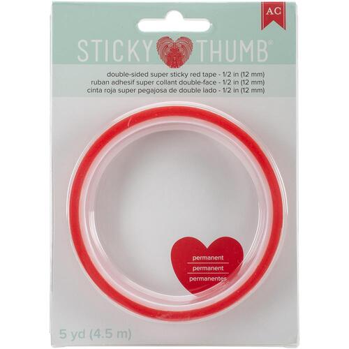 Sticky Thumb 12mm Double Sided Super Sticky Red Tape
