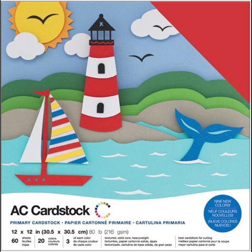 American Crafts 12x12" Cardstock Pack Primaries