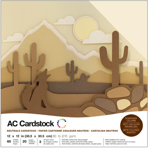 American Crafts 12x12" Cardstock Pack Neutrals