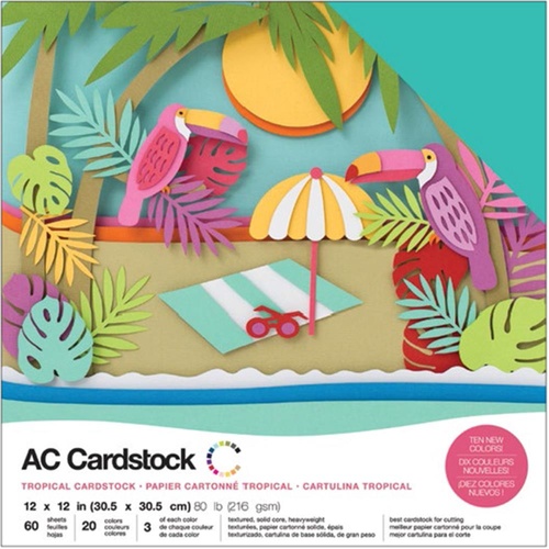 American Crafts 12x12" Cardstock Pack Tropical