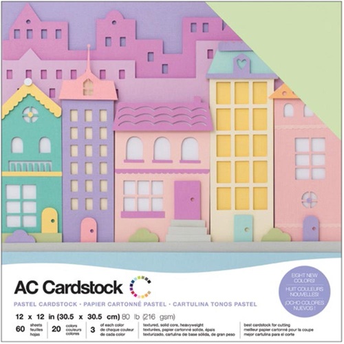 American Crafts 12x12" Cardstock Pack Pastels