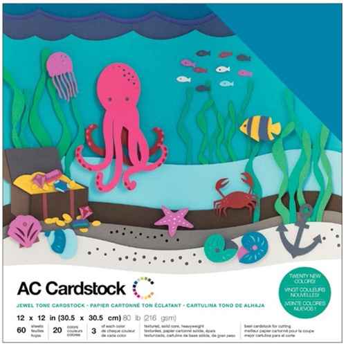 American Crafts 12x12" Cardstock Pack Jewel