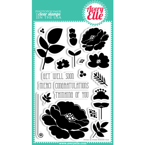 Avery Elle Clear Stamp Petals & Stems 