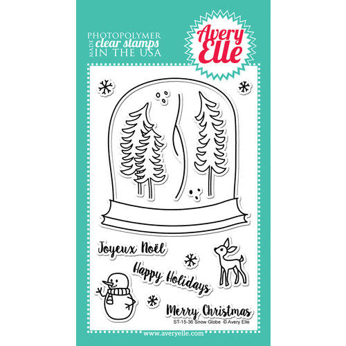 Avery Elle Clear Stamps Snow Globe 