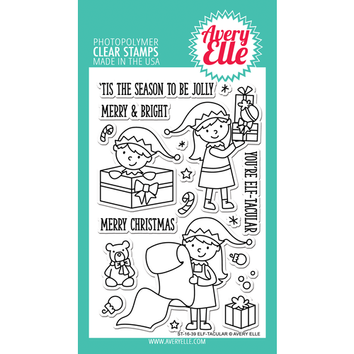 Avery Elle Clear Stamp & Die Bundle Elf-tacular 