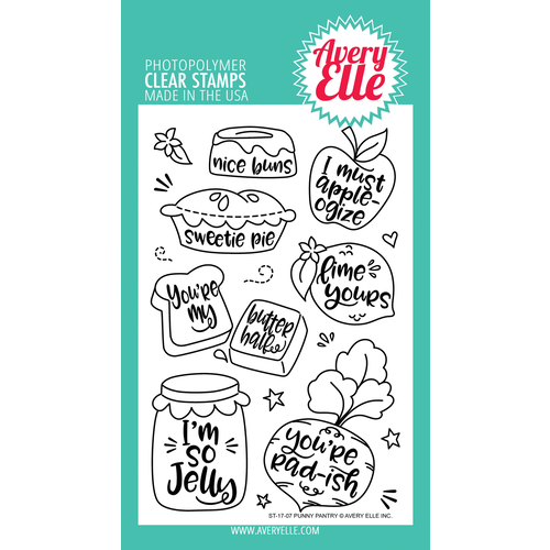 Avery Elle Clear Stamp & Die Bundle Punny Pantry 