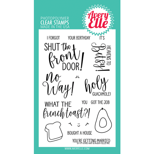 Avery Elle Clear Stamp Set 4x6" No Way!