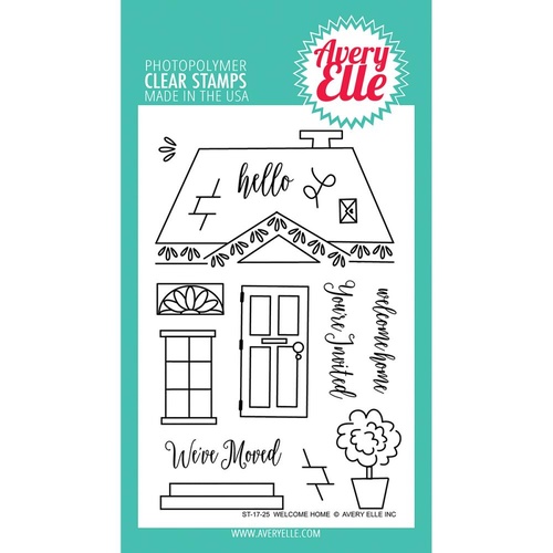 Avery Elle Clear Stamp Set 4x6" Welcome Home