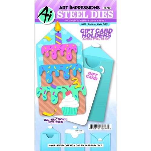 Art Impressions Birthday Cake Gift Card Holders Die