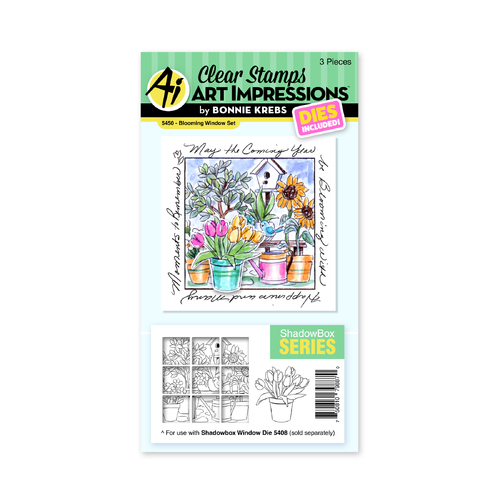 Art Impressions Blooming Window Stamp & Die Set