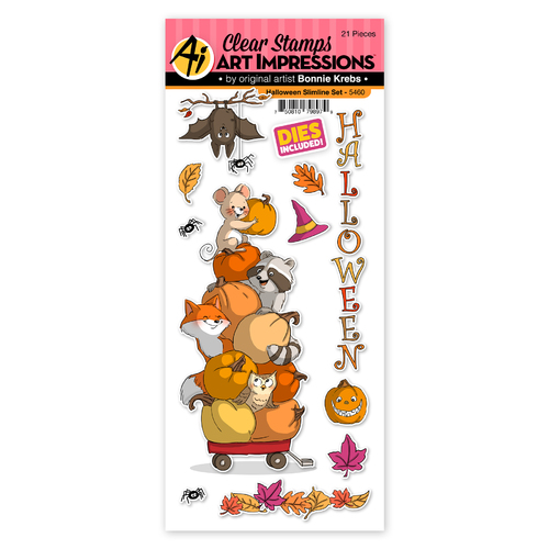 Art Impressions Halloween Slimline Stamp & Die Set
