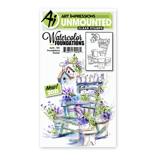 Art Impressions Watercolours Foundations Rockers Stamp Set