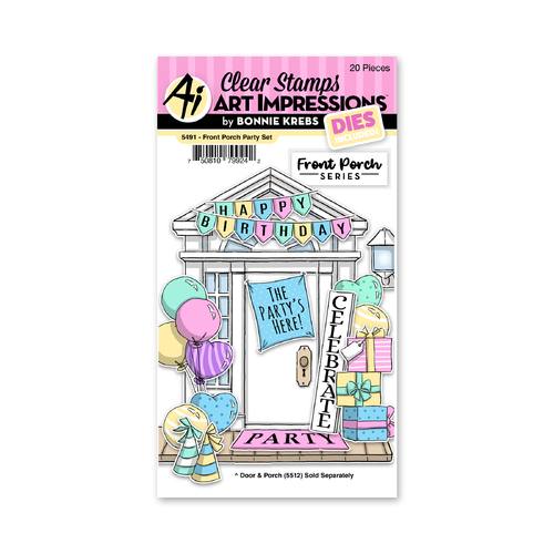 Art Impressions Party Front Porch Stamp & Die Set